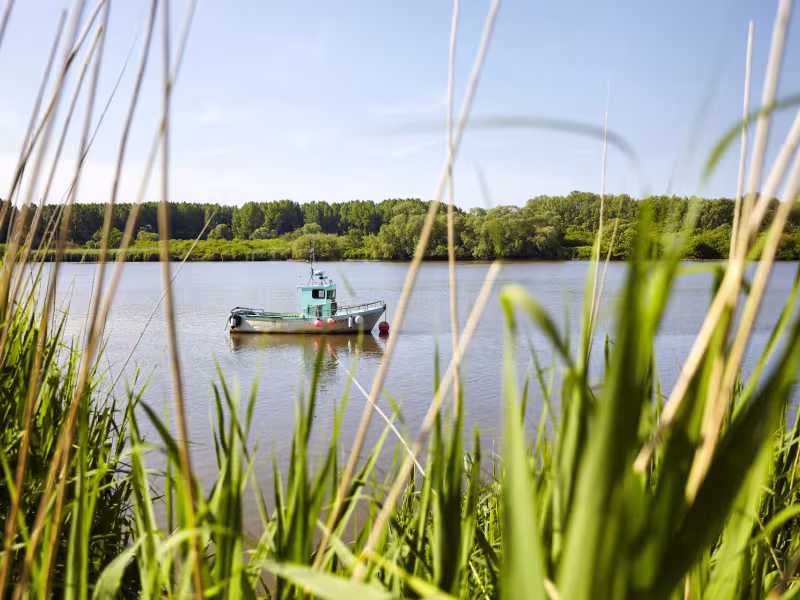 Bateau naviguant sur l'Indre