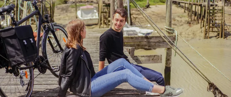 Petite pause au port du Bec à Beauvoir-sur-mer