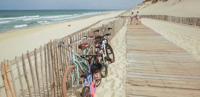 hourtin plage sur la velodyssee