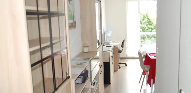 L'entrée du studio.