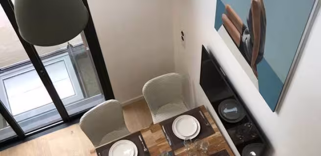 Salle à manger vue de l'étage