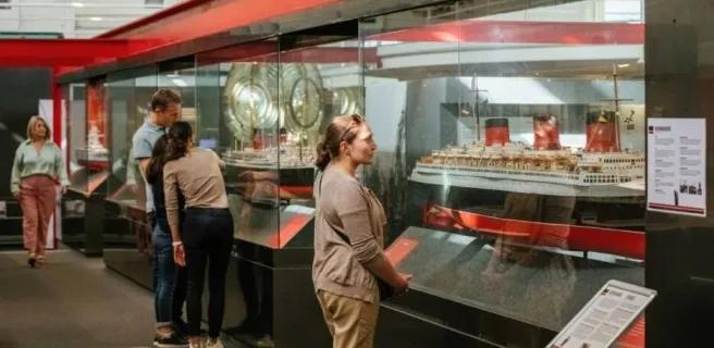 Intérieur du musée, maquettes de paquebots