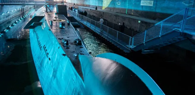 Vue extérieure du sous-marin