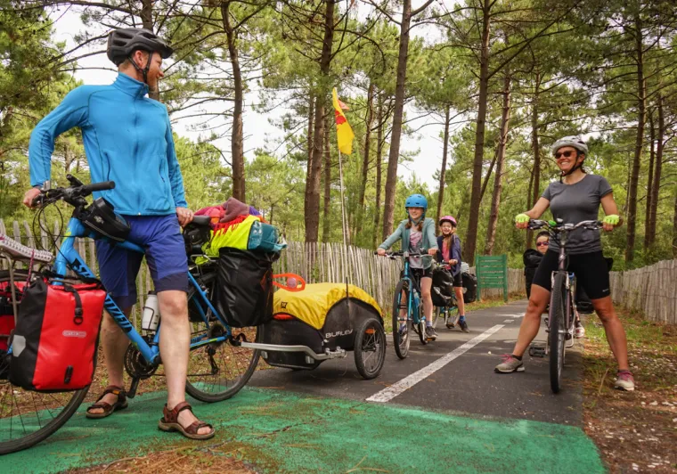 Piste de forêt en Gironde
