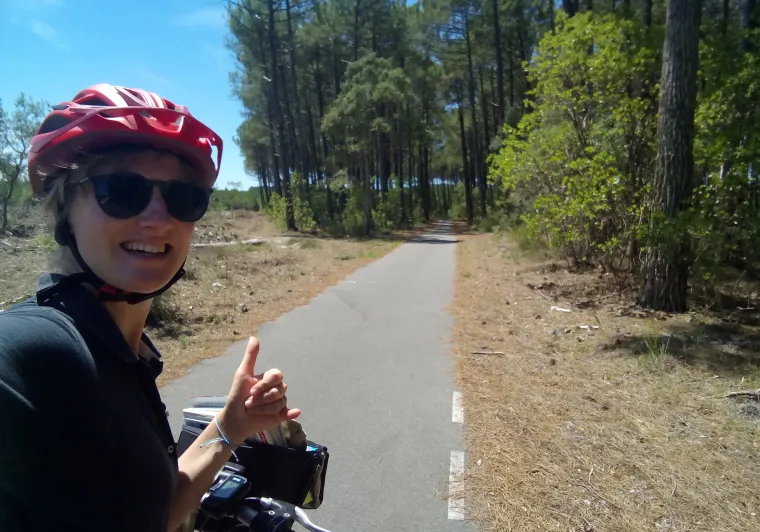 marine voyageuse solo sur La Vélodyssée
