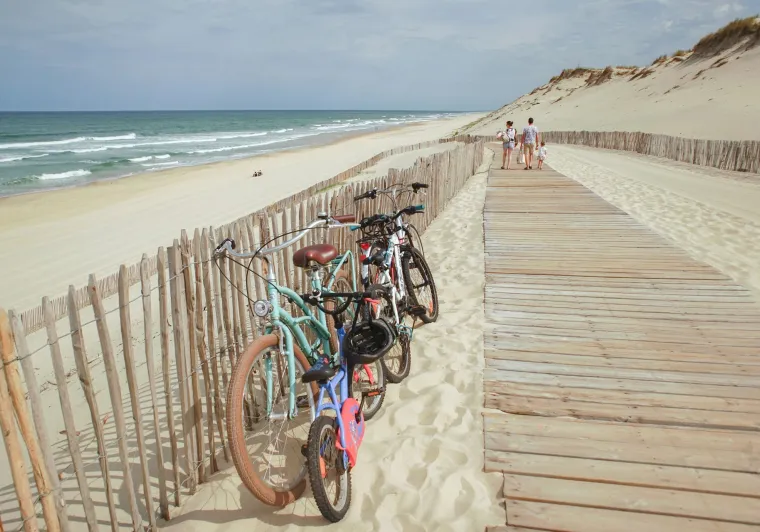 hourtin plage sur la velodyssee
