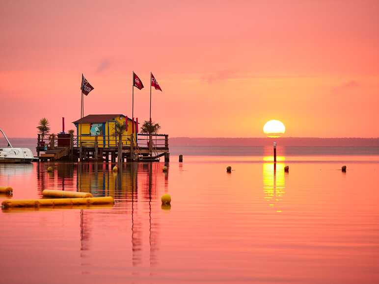 Couché de soleil à Biscarosse