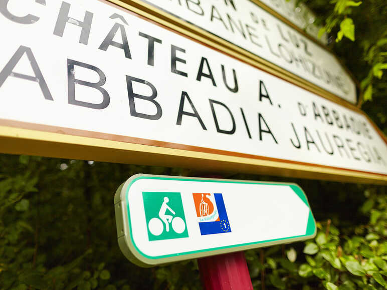 panneau balisage la velodysse Pyrénées Atlantiques